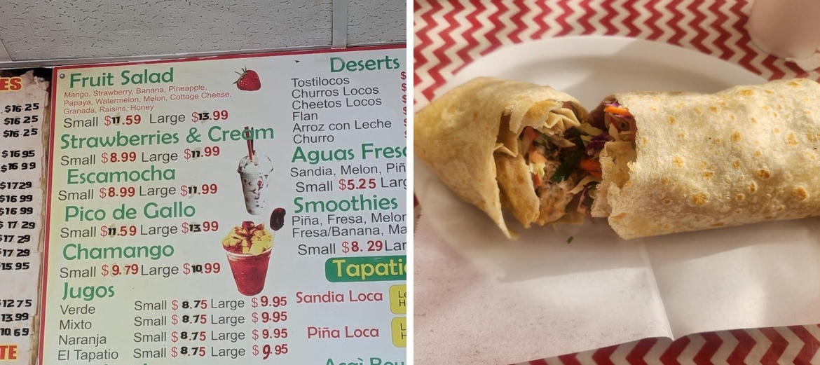 Los Tapatios Mexican Food Menu